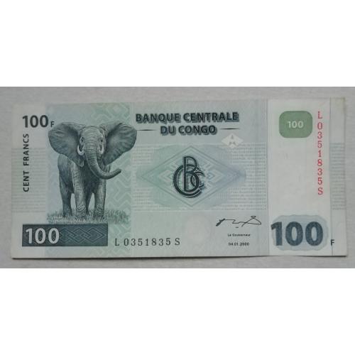 Конго 100 франков 2007 