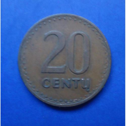 литва 20 цент 1991