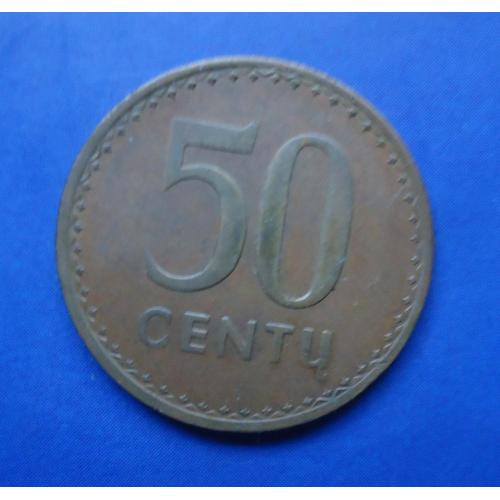 литва 50 цент 1991