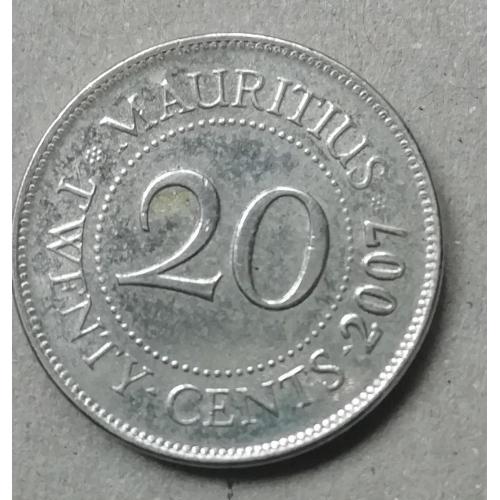  Маврикий 20 центов 2007