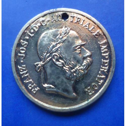  Монетовидный медальйон Австро-Венгрия  ИМПЕРАТОР  Франц Йозеф 