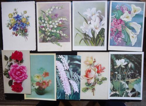 Набор открыток: Цветы -9 открыток 