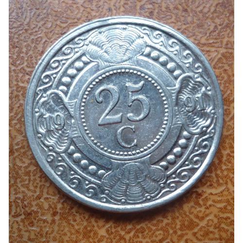  Нидерландские Антилы 25 центов 1991