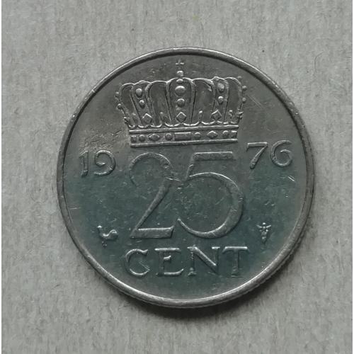 Нидерланды 25 цент  1976