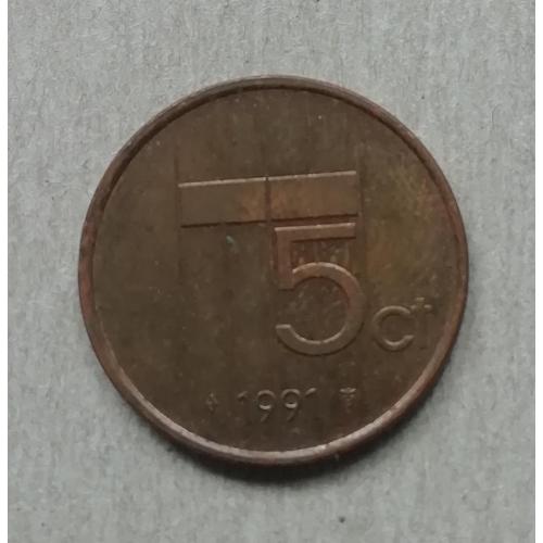  Нидерланды 5 центов 1991