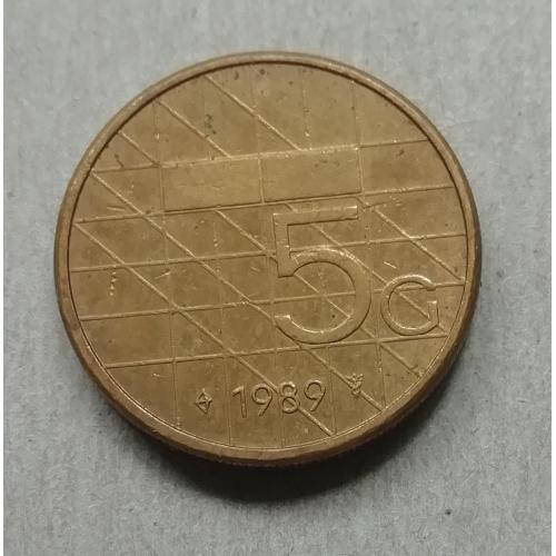  Нидерланды 5 гульден 1989