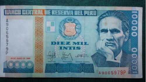 Перу 10000 интис 1987