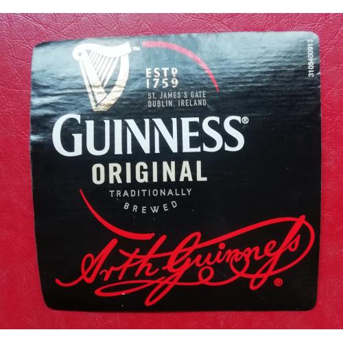Пивная этикетка - GUINNESS  Ирландия