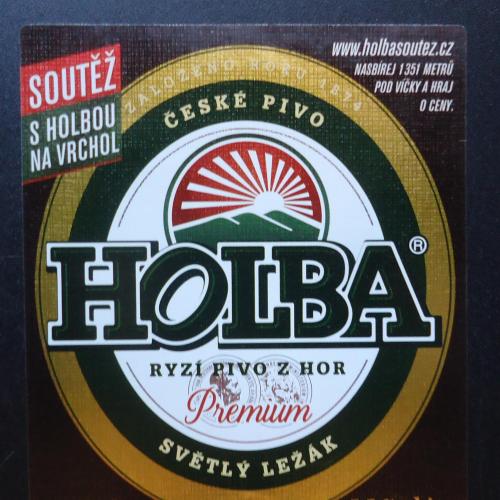Пивная этикетка- HOLBA   (ЧЕХИЯ)
