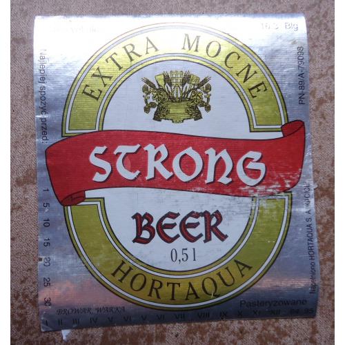 Пивные этикетки  Strong Beer Чехия