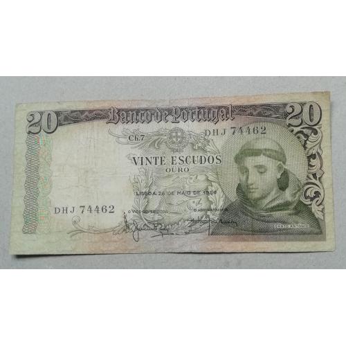  Португалия 20 эскудо 1964