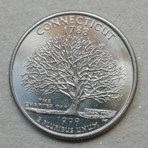  США 25 центов Коннектикут D 1999   UNC