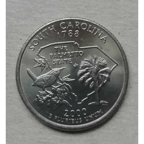 США 25 центов (квотер) 2000 D «Штаты и территории - Южная Каролина» UNC