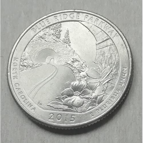  США 25 центов (квотер) 2015 P -Национальные парки - Голубой хребет (28-й парк)