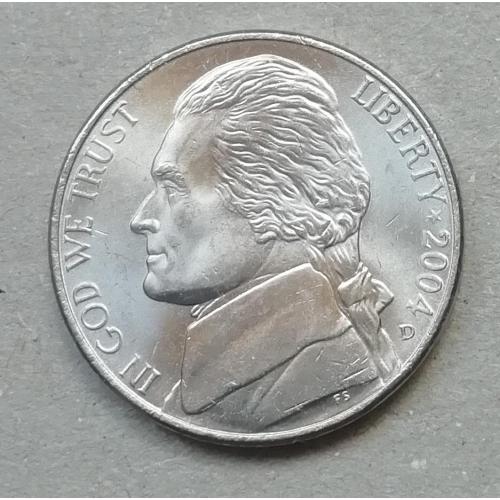  США 5 цент   2004 200 лет экспедиции Льюиса и Кларка - Судно  D