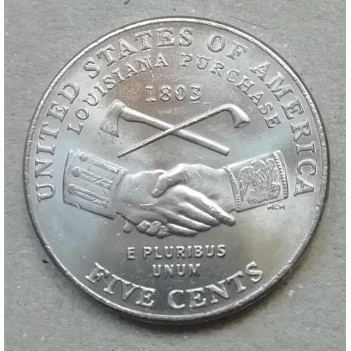  США 5 центов 2004 покупка Луизианы UNC  D