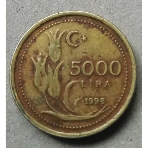 Турция 5000 лир 1998