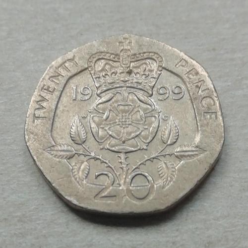 Великобритания 20 пенсов 1999