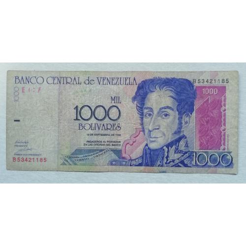 Венесуела 1000 боливар 1998  