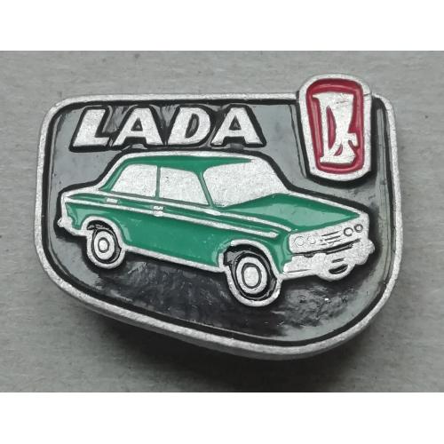 Знак, значок   автомобили СССР  машина  LADA зелена
