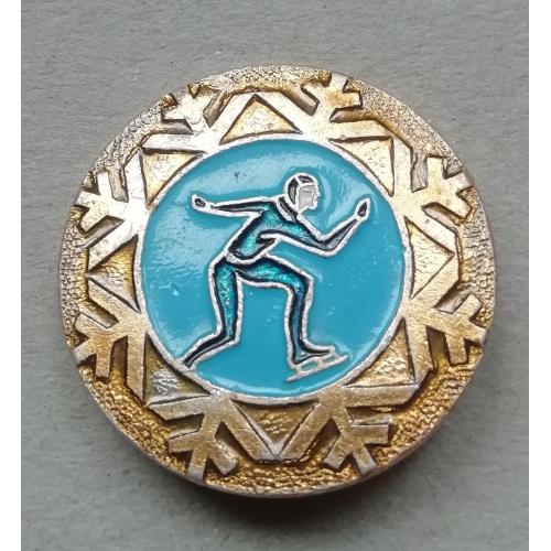 Знак значок - конькобежный спорт
