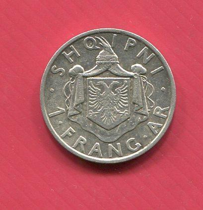 Албания 1 франг 1935 серебро Зог I состояние