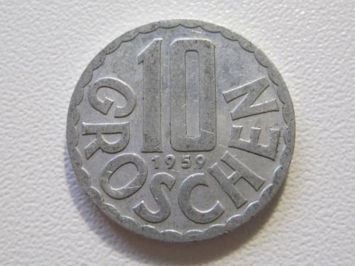 Австрия 10 грошей 1959 года #35356