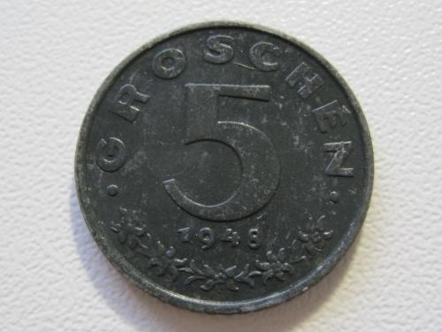 Австрия 5 грошей 1948 года #35345