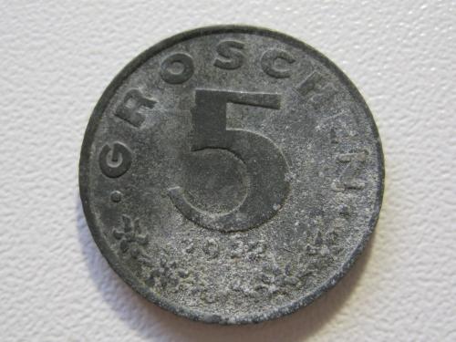 Австрия 5 грошей 1962 года #35348