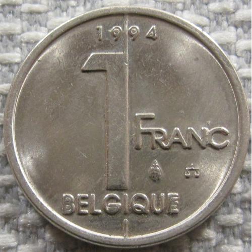 Бельгия 1 франк 1994 года. BELGIQUE #12916
