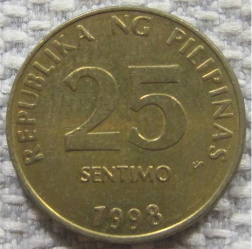 Филиппины 25 сентаво 1998 года #12509