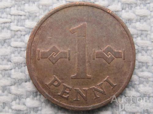 Финляндия 1 пенни 1968 года #1927