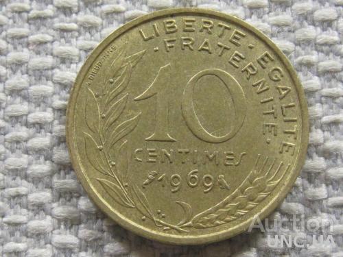 Франция 10 сантимов 1969 года #3701