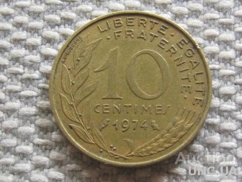 Франция 10 сантимов 1974 года #3213