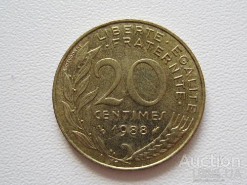 Франция 20 сантимов 1988 года #9748
