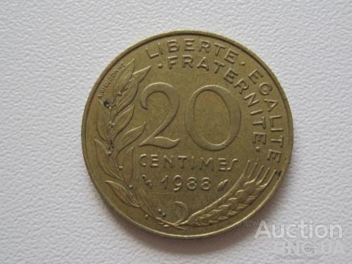 Франция 20 сантимов 1988 года #9753
