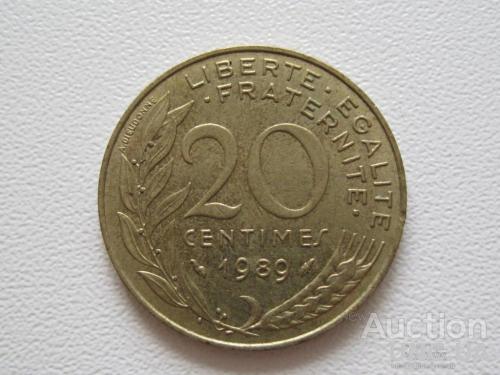 Франция 20 сантимов 1989 года #9765