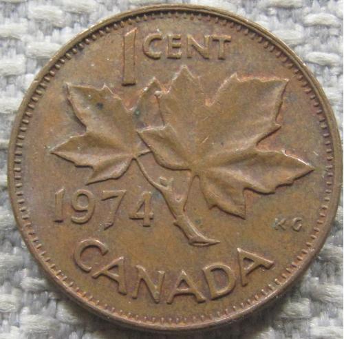 Канада 1 цент 1974 года #12779