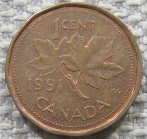 Канада 1 цент 1991 года #12780