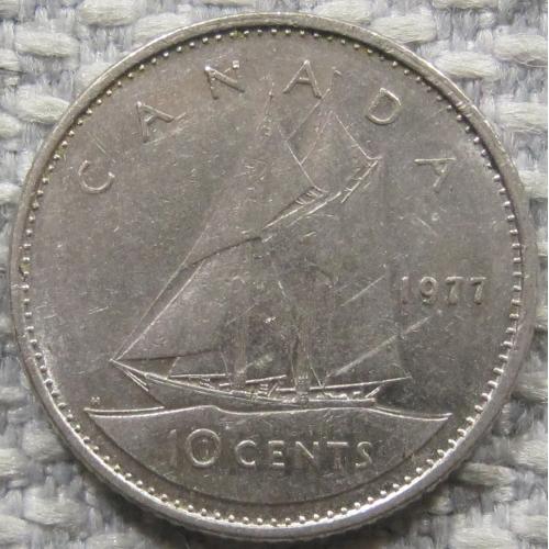 Канада 10 центов 1977 года #12738
