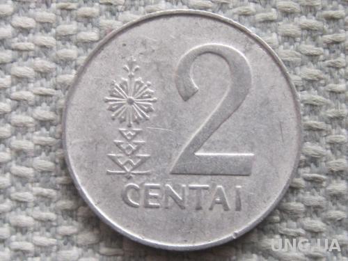 Литва 2 цента 1991 года #5221