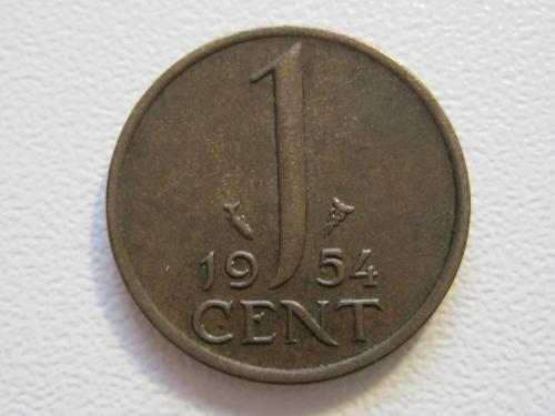 Нидерланды 1 цент 1954 года #35088