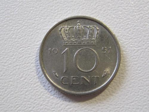 Нидерланды 10 центов 1951 года #35129