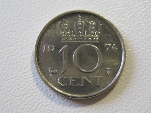 Нидерланды 10 центов 1974 года #35144