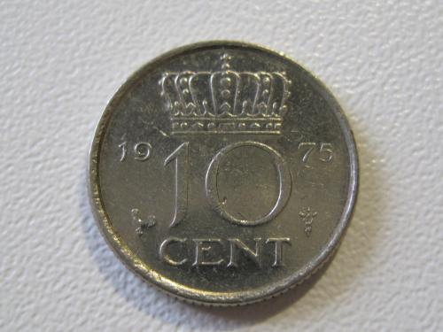 Нидерланды 10 центов 1975 года #35145