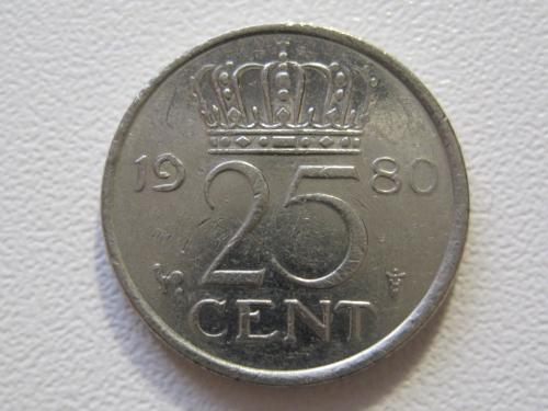 Нидерланды 25 центов 1980 года #35174