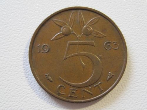 Нидерланды 5 центов 1963 года #35109