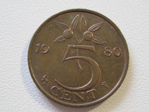 Нидерланды 5 центов 1980 года #35119
