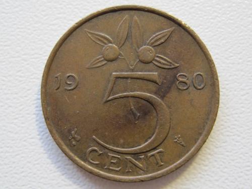 Нидерланды 5 центов 1980 года #35120