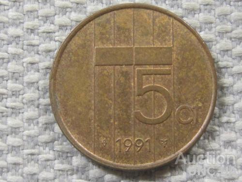 Нидерланды 5 центов 1991 года #3930